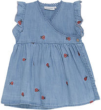 Minymo Dress - Faded Denim w. Ladybug
