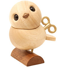 Fablewood H.C. Andersen - Nachtegaal - 8 cm - Naturel/Goud