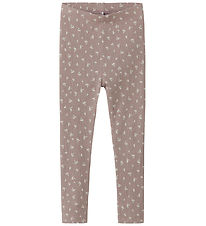 Name It Leggings - Rib - NmfHoise - Lila Dove m. Blumen