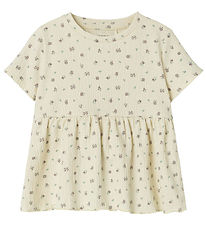 Name It T-Shirt - NmfJannis - Gebleicht Sand m. Blumen