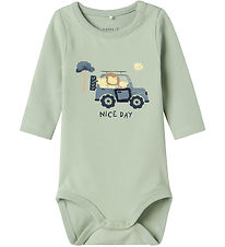 Name It Body l/ä - NbmHollow - Aqua Grau m. Print