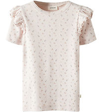 Lil' Atelier Stuttermabolur - Rib - NmfGago - Peach Blush M. Bló
