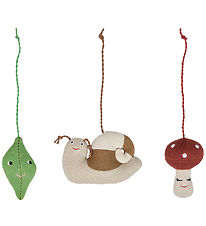 OYOY Clip Toy - 3 pcs - Forest - Brown/Green/Red