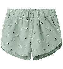 Shorts Name It - NkfVioleta - Aqua Gris av. Broderie Anglaise