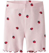 Name It Bicycle Shorts - Rib - NmfJillie - Ballerina w. Strawber
