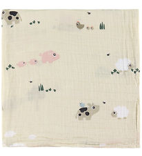 Done by Deer Wickeltuch - 120x120 cm - Tiny Farm - Sand