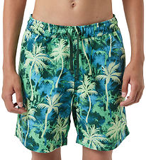 Björn Borg Badeshorts - Print - Grün/Blau m. Palmen