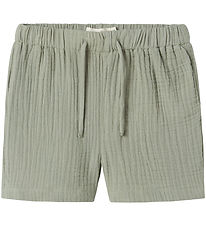 Lil' Atelier Stuttbuxur - Muslin - NmmJanu - Seagrass