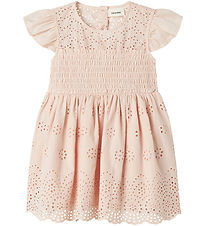 Lil' Atelier Klänning - NmfJedi - Peach Blush m. Broderi Anglais