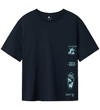 Name It T-Shirt - NkmHirlan - Dark Sapphire m. Print