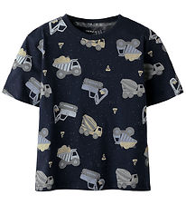 Name It T-shirt - NmmHector - Navy Blazer w. Print