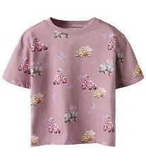Name It T-Shirt - NmfHelga - Elderberry m. Print