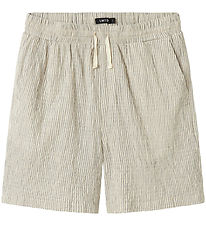 LMTD Shorts - NlmHugo - Turtledove w. Stripes