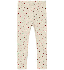 Name It Leggings - Rib - NmfDab - Peyote Melange w. Ladybugs