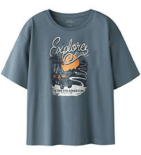 Name It T-Shirt - NkmVictor - Blue Mirage/Adventure