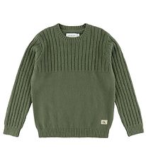 Calvin Klein Tröja - Stickad - Dusty Olive