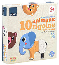 Vilac Magnets - Wood - 30 pcs - 10 Funny Animals