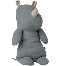 Maileg Soft Toy - Safari Friends - Rhino - Medium+ - Dusty Blue