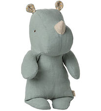 Maileg Soft Toy - Safari Friends - Rhino - Little - Dusty Blue