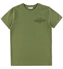 GANT T-Shirt - Tonal - Gewaschen Olive