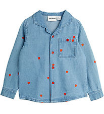 Mini Rodini Shirt - Denim - Blue w. Hearts