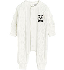 Mini Rodini Jumpsuit - Knitted - Panda - Off White