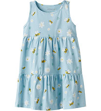 Name It Dress - NmfVigga - Cool Blue/Bubblebee