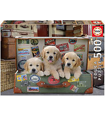 Educa Jigsaw Puzzle - 500 Bricks - Puppies In The Luggage