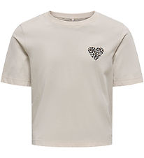 Kids Only T-Shirt - Noos - KogRex - Puimsteen Stone/Leo Heart