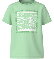 Name It T-shirt - NkmVux - Honeydew/Square Strand
