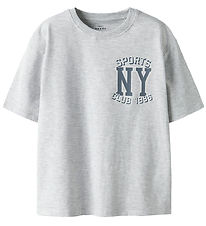 Name It T-shirt - NkmValix - Light Grey Melange/NY Sports Klubb