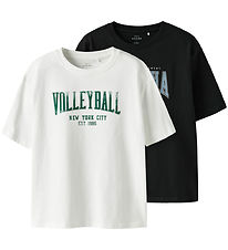 Name It T-shirt - NkmValix - 2-Pack - Bright White/Black