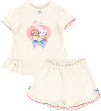 Konges Sløjd Set - T-shirt/Shorts - Famo Frill - Ecru