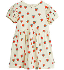 Mini Rodini Kleid - Umrissen Hearts - Offwhite