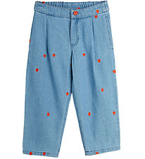 Mini Rodini Jeans - Blue w. Hearts