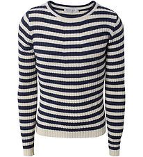 Hound Tröja - Stickad - Stripe Stickning - Grey