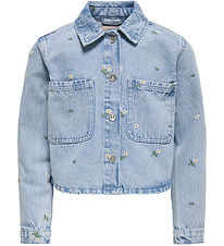 Kids Only Jeansjacke – KogCassie – Light Blue Denim/Flower Embro