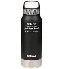 Sistema Thermosflasche - Edelstahl Steel - 650 ml - Schwarz