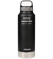 Sistema Thermosflasche - Edelstahl Steel - 1 L - Schwarz