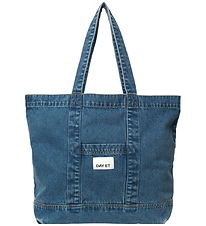 DAY ET Shoppingväska - Tvättad Denim Rygg - Blå