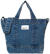 DAY ET Shoppingväska - Tvättad Denim Crossbody - Blå
