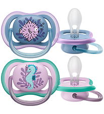 Philips Avent Nappar - 2-pack - Ultra Air - Blå/Rosa m. Tryck