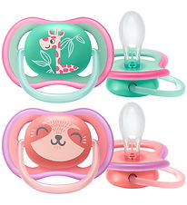 Philips Avent Nappar - 2-pack - Ultra Air - Rosa/Grön m. Tryck