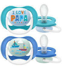 Philips Avent Nappar - 2-pack - Ultra Air - Blå/Turkos m. Tryck