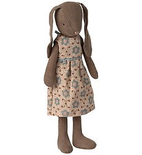 Maileg Rabbit - Dress w. Flowers - Size 2 - Brown