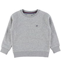 GANT Peysa - Shield - Light Grey Melange