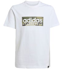 adidas Performance T-Shirt - B CAMO Lin - Weiß