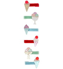 Meri Meri Haarspange - 6er-Pack - 4 cm - Ice Cream