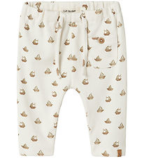 Lil' Atelier Hosen - Rib - NbmLavo - Coconut Milch m. Boote