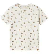 Lil' Atelier T-Shirt - NmmLavo - Coconut Milch m. Boote